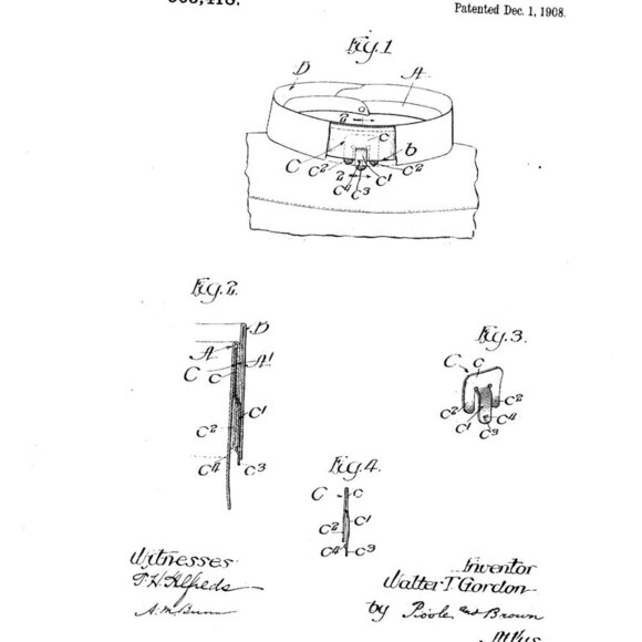 Antique 1908 "T" Comfort Clip - Picture 6 of 6